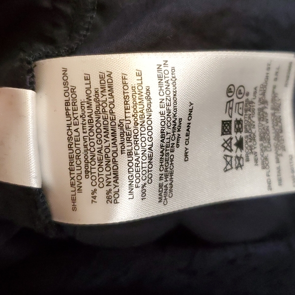 346 Brooks Brothers Navy Eyelet Dress Size 10 - Picture 6 of 7